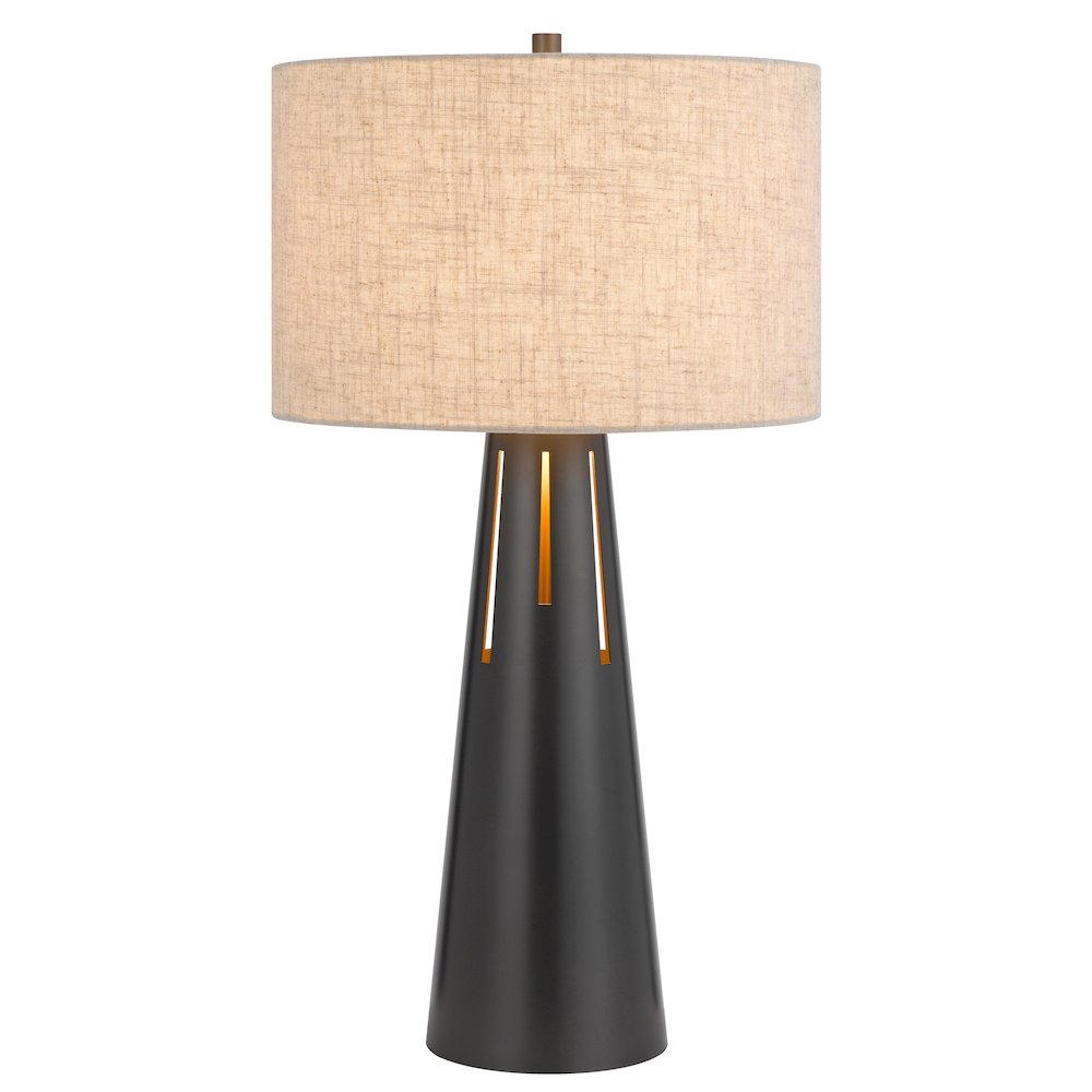 100W 3 way Hayti metal table lamp with 2W led night light