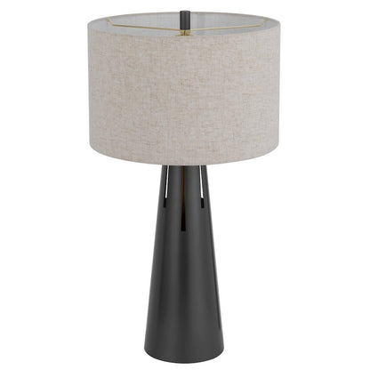 100W 3 way Hayti metal table lamp with 2W led night light