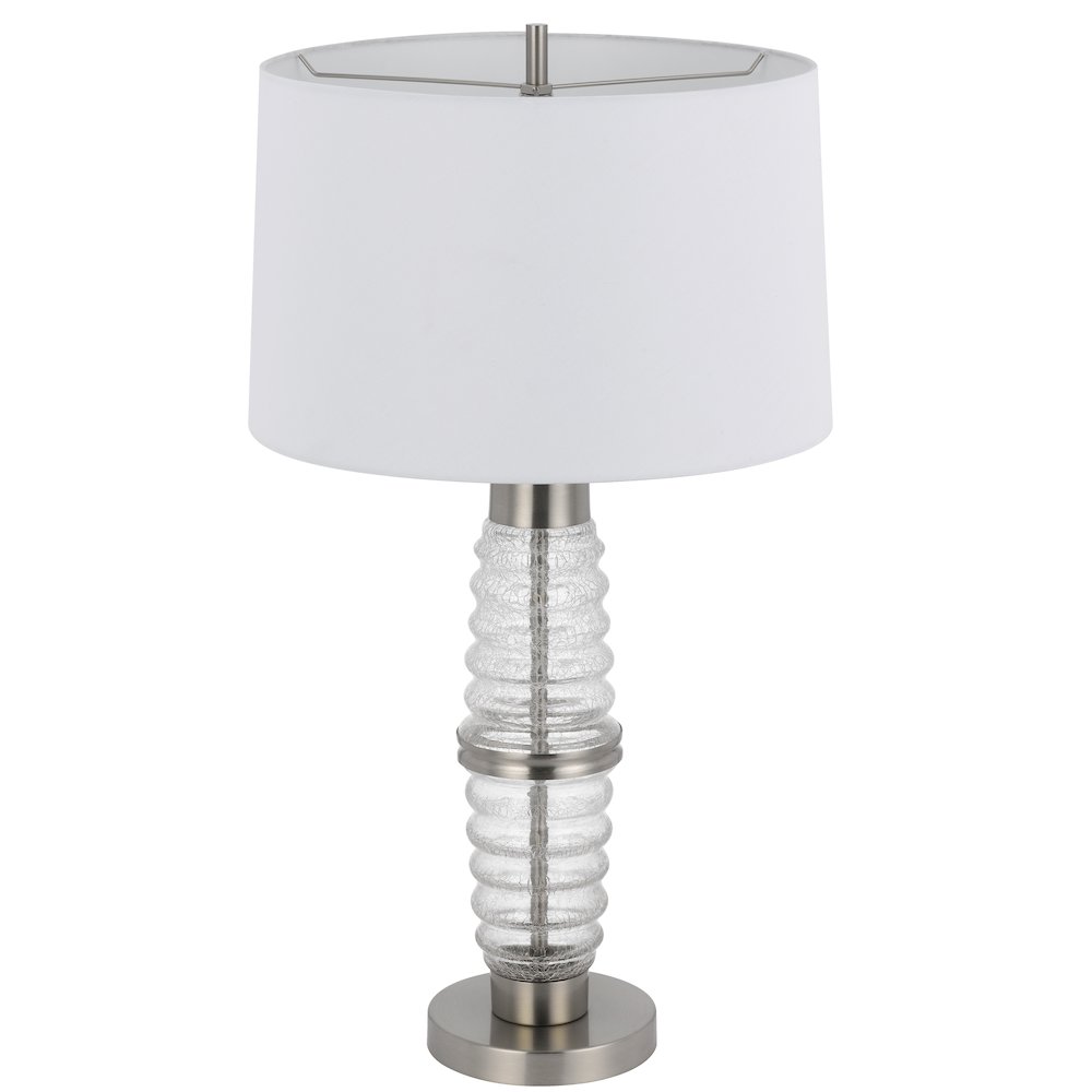 100W 3 way Macon glass table lamp with 2W led night light