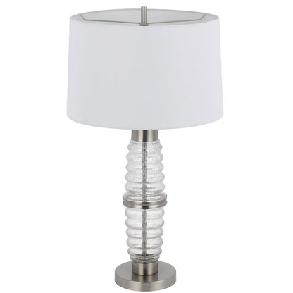 100W 3 way Macon glass table lamp with 2W led night light