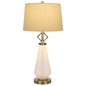 100W led Carrizo metal/glass table lamp with 2W led night light