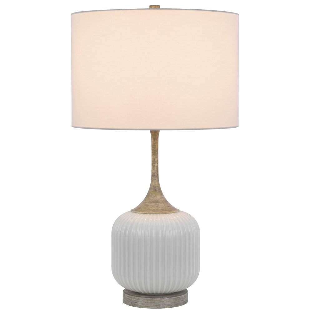 150W 3 way Palmyra metal/glass table lamp. Sold in pairs