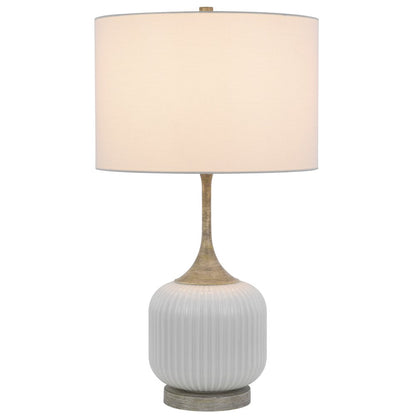 150W 3 way Palmyra metal/glass table lamp. Sold in pairs