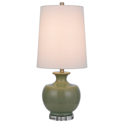 100W Kawela ceramic table lamp with crystal base. Sold in pairs