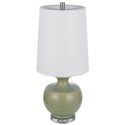 100W Kawela ceramic table lamp with crystal base. Sold in pairs