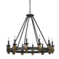 60W X 12 Cruz Metal/Wood Chandelier