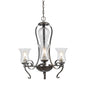 60W X 3 Metal 3 Light Chandelier (Edison Bulbs Not Included)