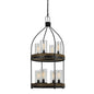 60W X 8 Chardon Metal/Wood Fixture(Edison Bulbs Not Included)