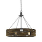 60W X 9 Bradford Metal And Wood Chandelier (Edison Bulbs Not Included)