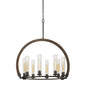 60W X 8 Sulmona Wood/Metal Chandelier