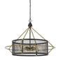 60W X 6 Caserta Metal Chandelier With Mesh Shade (Edison Bulbs Not Included)