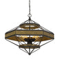 Alicante 60W X 6 Pine Wood/Metal Chandelier  (Edison Bulbs Not Included)