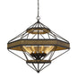 Alicante 60W X 9 Pine Wood/Metal Chandelier  (Edison Bulbs Not Included)