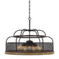 Akaki 60W X 9 Metal/Pine Wood Chandelier  (Edison Bulbs Not Included)