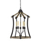 Dali 60W X 5 Metal/Pine Wood Chandelier  (Edison Bulbs Not Included)