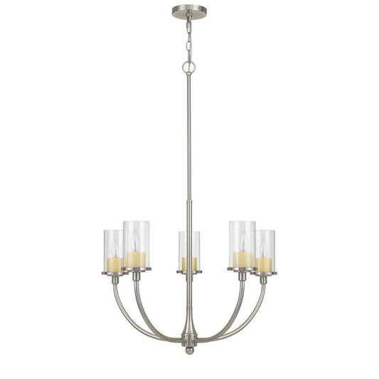 Jervis Metal Chandelier With Glass Shades