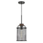 Aberdeen Mesh Metal/Wood Pendant Light (Edison Bulb Not Included)