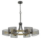 60W X 6 Dronten Metal/Wood Chandelier
