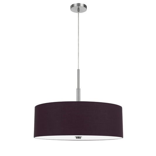 60W x 4 Lonoke pendant fixture with hardback drum shade