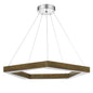Metz dimmable Integrated LED polygon pine wood pendant fixture