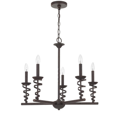 60W x 5 Forbach metal chandelier (Edison Bulbs are included)