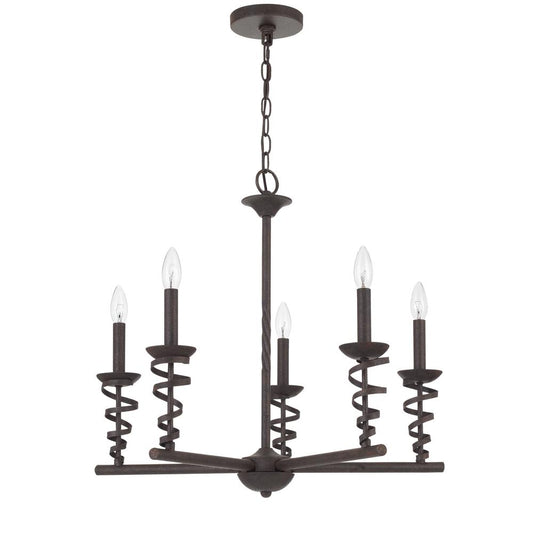60W x 5 Forbach metal chandelier (Edison Bulbs are included)