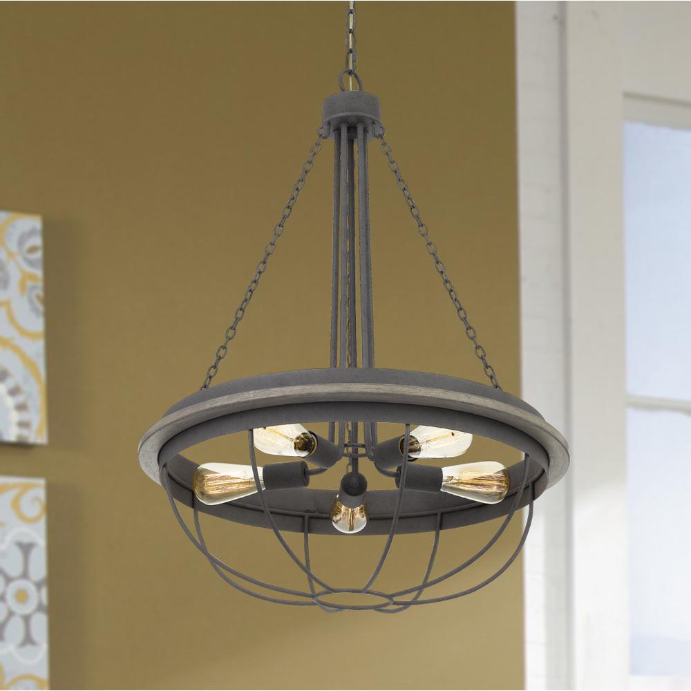 60W x 5 Nixa metal chandelier (Edison bulbs NOT included)