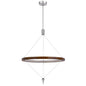 Viterbo integrated dimmable LED pine wood pendant fixture
