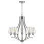 Newport Metal Chandelier With Glass Shades