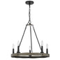 Maidstone Metal Chandelier With Wood Finish