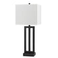 Cachan Metal Night Stand Lamp With One Power Outlets And 1 Usb Charging Port