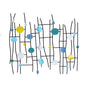 Multi-Color Discs & Black Ladder Metal Abstract Wall Decor