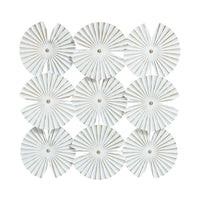 White and Gold Metal Abstract Seashell Wall Decor