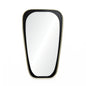 30-Inch Tall Oblong Slim Black with Gold Iron Metal Frame Wall Mirror