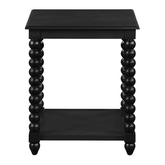 Elise End Table in Black Finish
