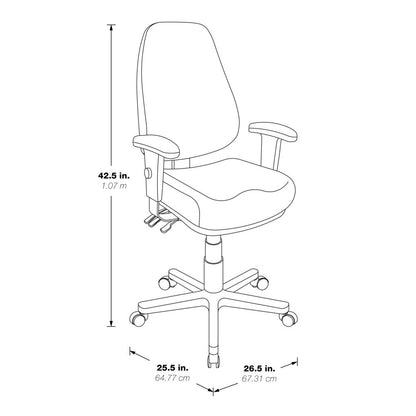 Professional Dual Function Ergonomic High Back Chair in Dillon Blue, EC4300-R105