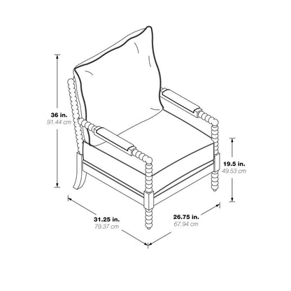 Abbott Chair in Dolphin Fabric with Brushed Grey Base K/D, ABB-BY5