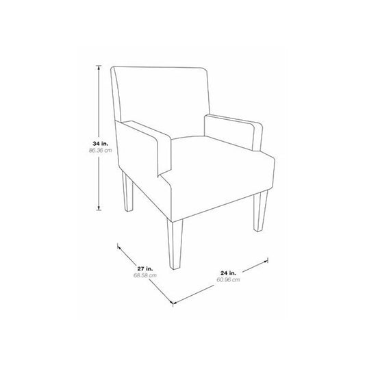 Main Street Guest Chair in Pewter Faux leather, MST55-PD26