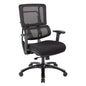 Vertical Black Mesh Back Chair with Shiny Black Base