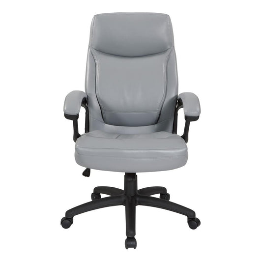 Executive High Back Charcoal Grey Bonded Leather Chair with Locking Tilt Control and Match Stitching, EC6583-EC42