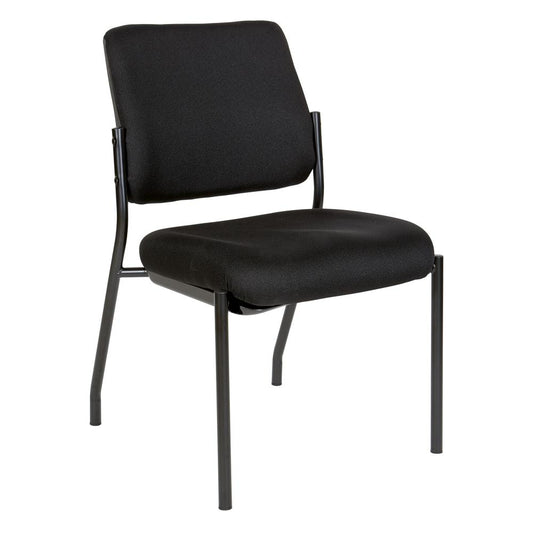 Stackable Visitor’s Chair Black Padded Seat Armless, 83720-231