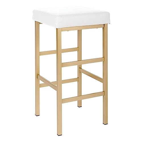 30" Gold Backless Stool