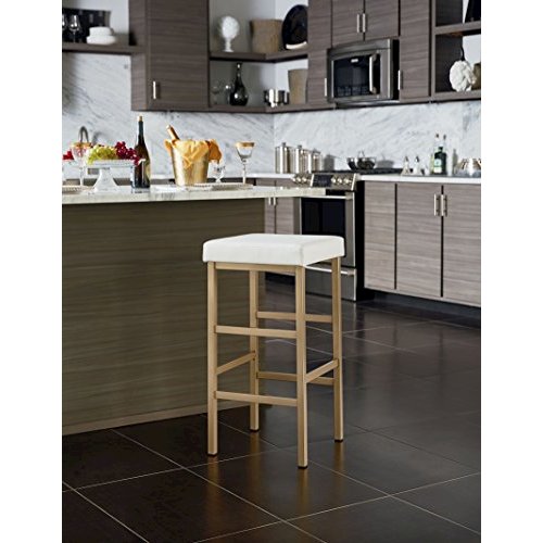 30" Gold Backless Stool