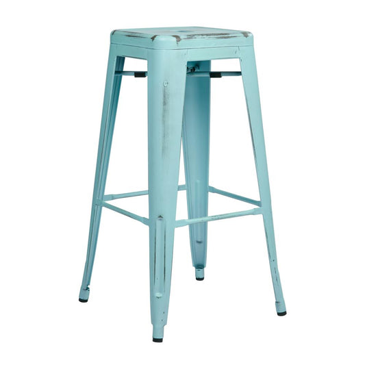 Bristow 30" Antique Metal Barstool