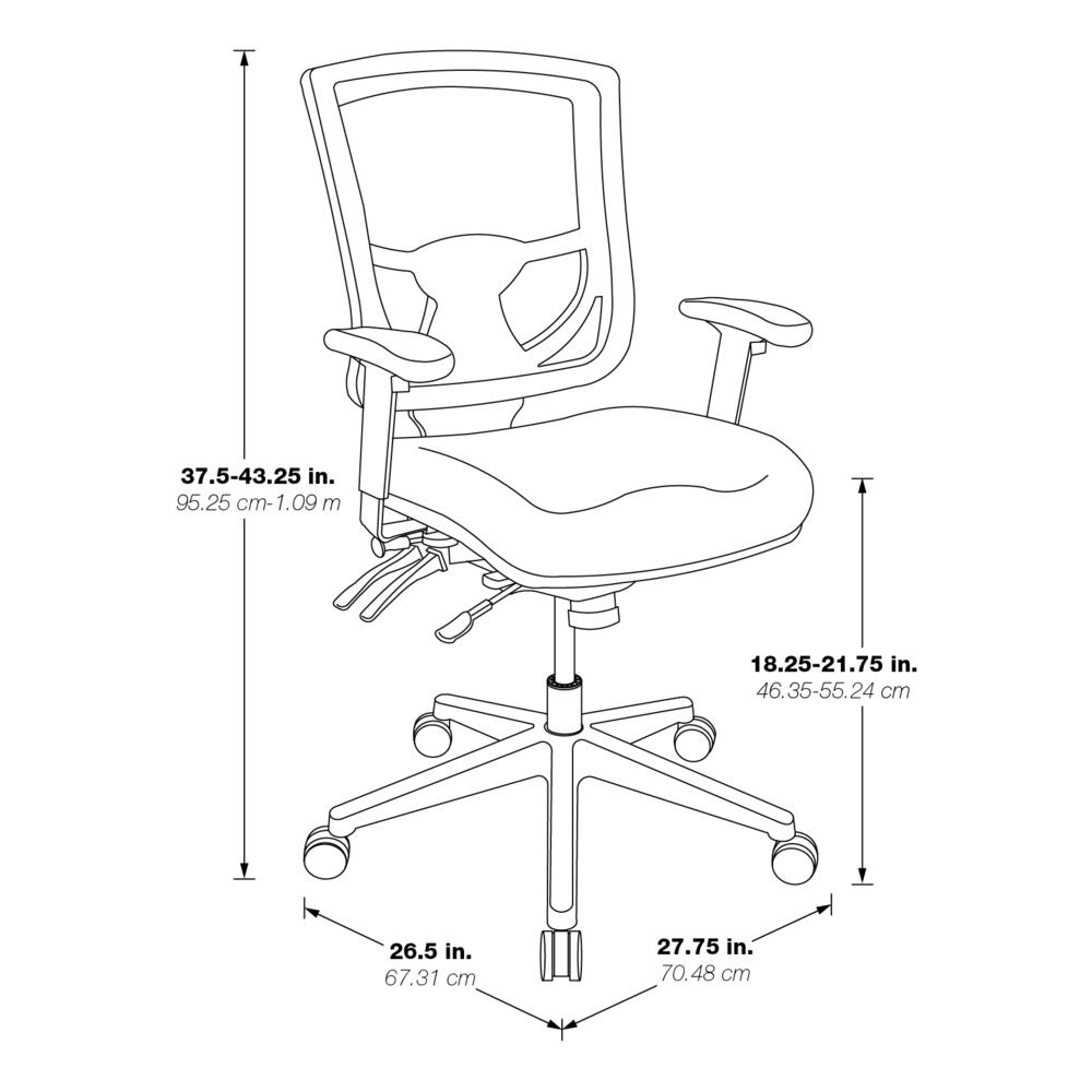 Contoured White Plastic Back Manager's Chair , 97898CWH-30