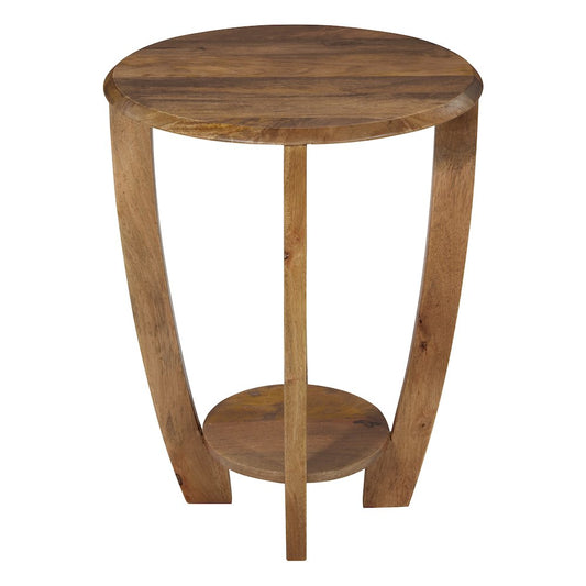 Round Side Table Made from Solid Mango Wood