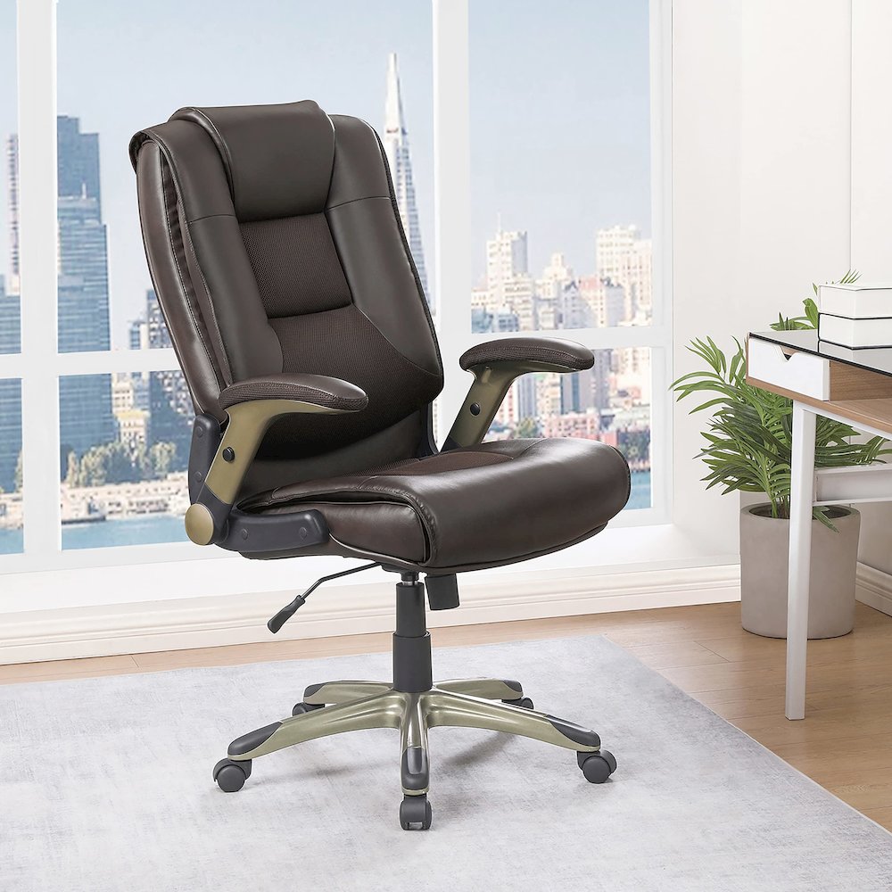 Exec Bonded Lthr Office Chair, Espresso / Cocoa