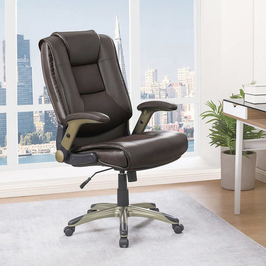 Exec Bonded Lthr Office Chair, Espresso / Cocoa