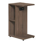 Gemma Accent C-Table With Power Ports in Walnut Finish