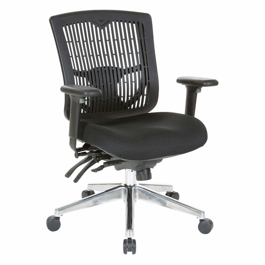 Contoured Black Plastic Back Manager's Chair , 97898CBK-30